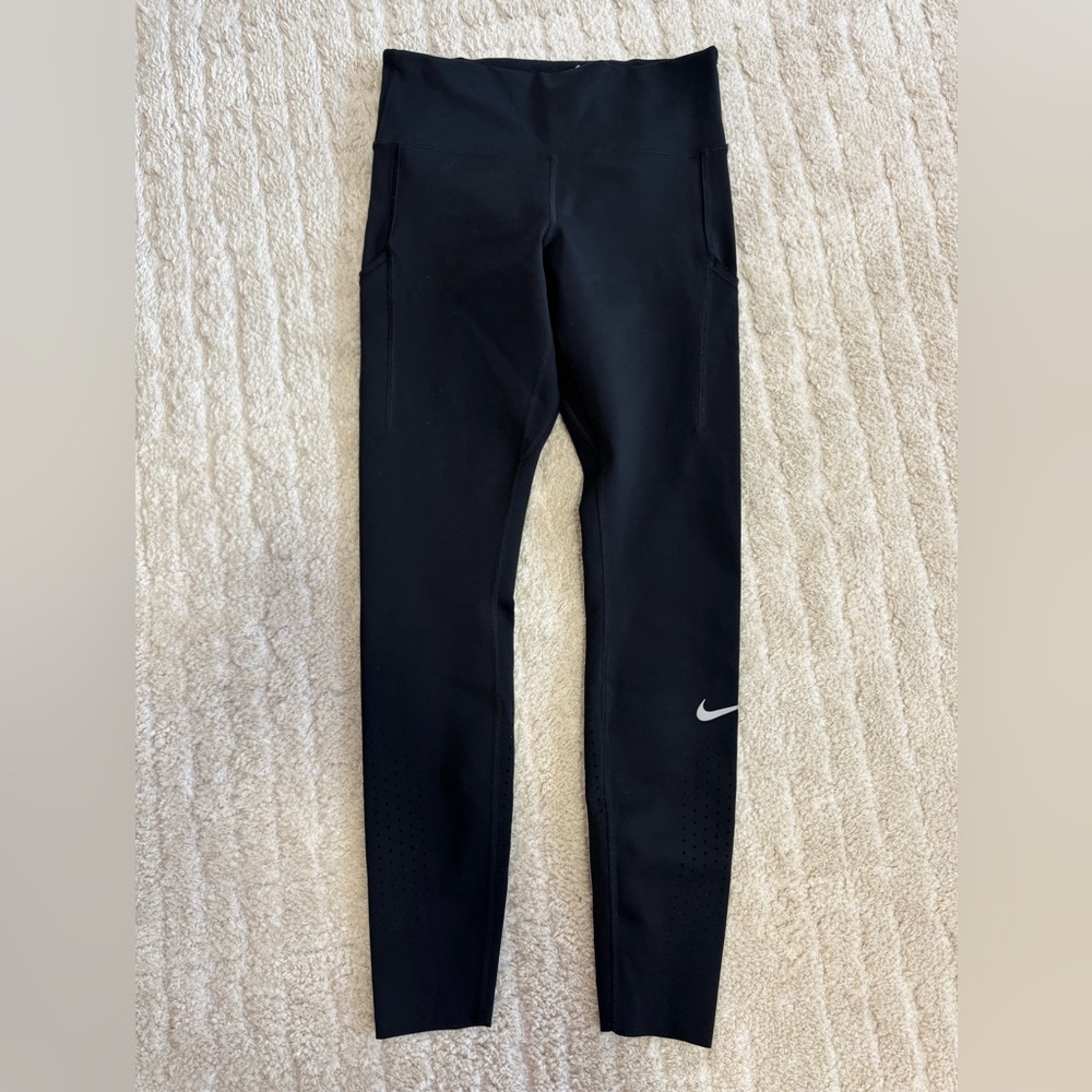 Nike Black Leggings with White Logo